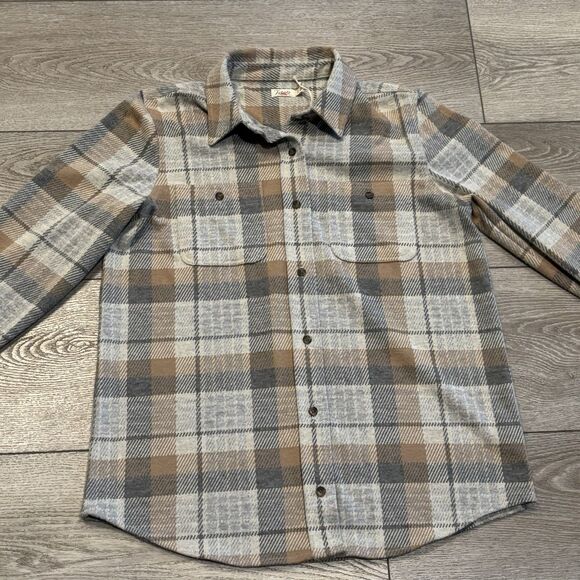 Faherty Legend Sweater Shirt Button Up Western Outpost Plaid Shirt Women Medium - Picture 1 of 5